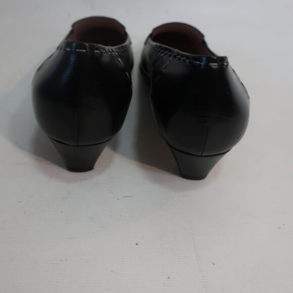 Authentic Womens Prada Black Pink Leather Buffalo City Loafer Pumps 37 US/7 - Picture 9 of 16